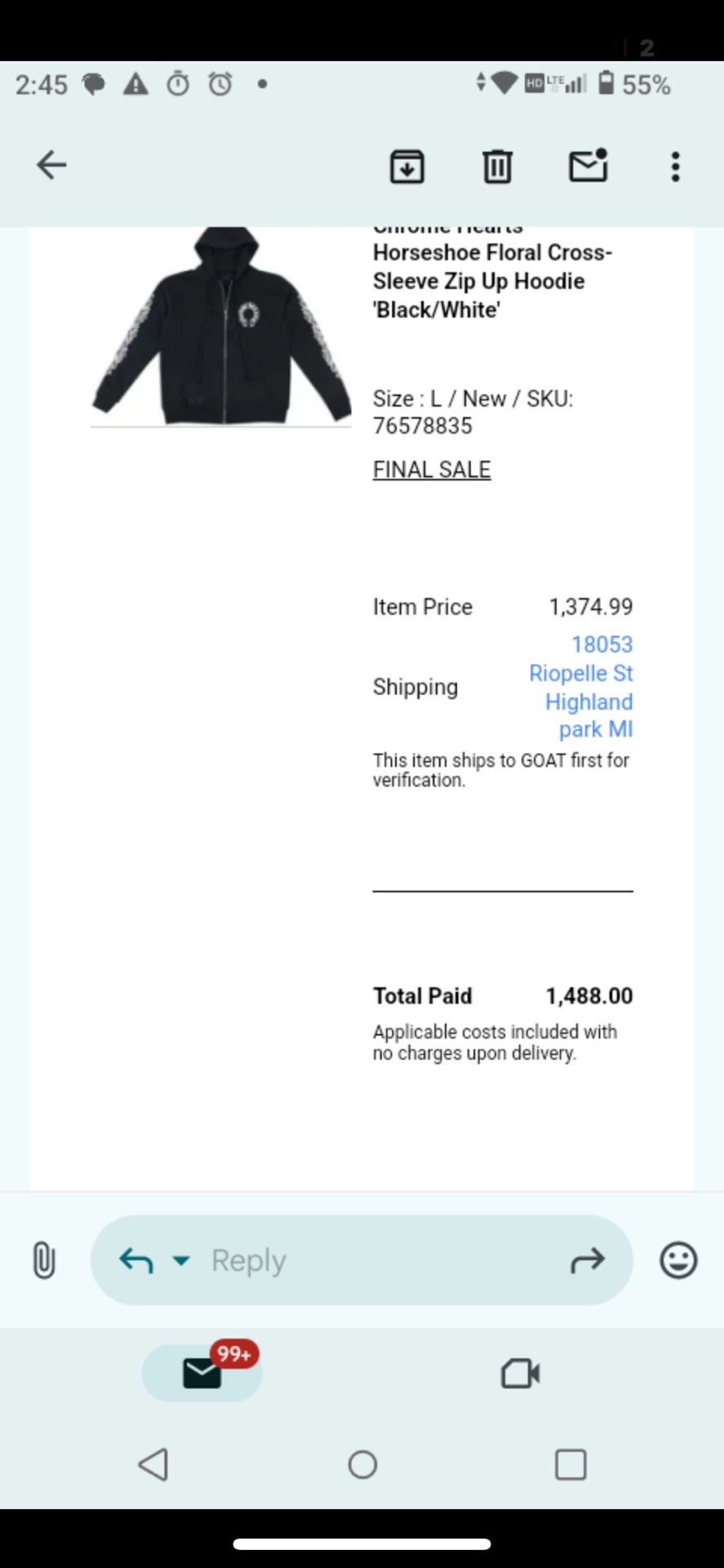 Chrome Hearts Hoodie