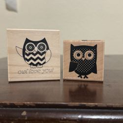 2 Owl Stamps - Owl And Owl Love You! Owl Stamps