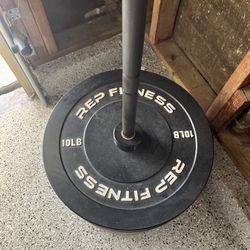 Rep Fitness Bumper Plates and Barbell