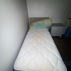Twin Bed With Mattress & Headboard 