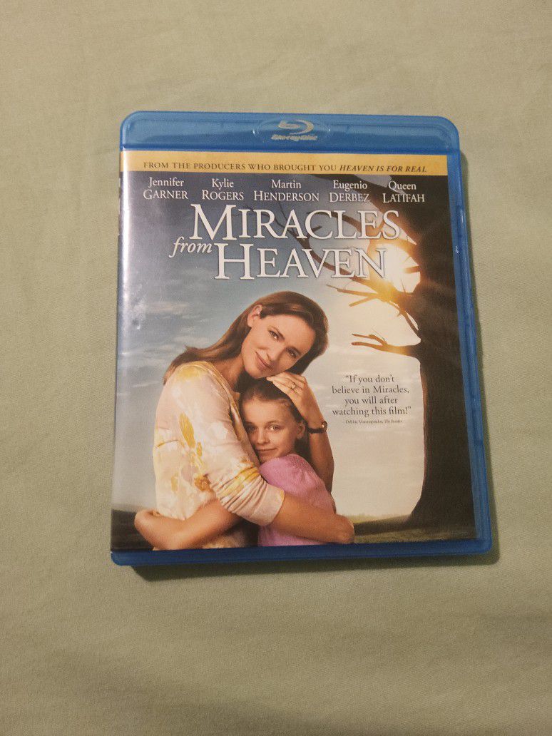 MIRACLES FROM HEAVEN BLU-RAY FROM PRODUCERS OF HEAVEN IS FOR REAL !