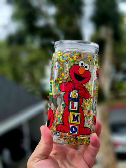 Elmo 16oz snowglobe tumbler 16oz kid friendly lava lamp in clear great gift