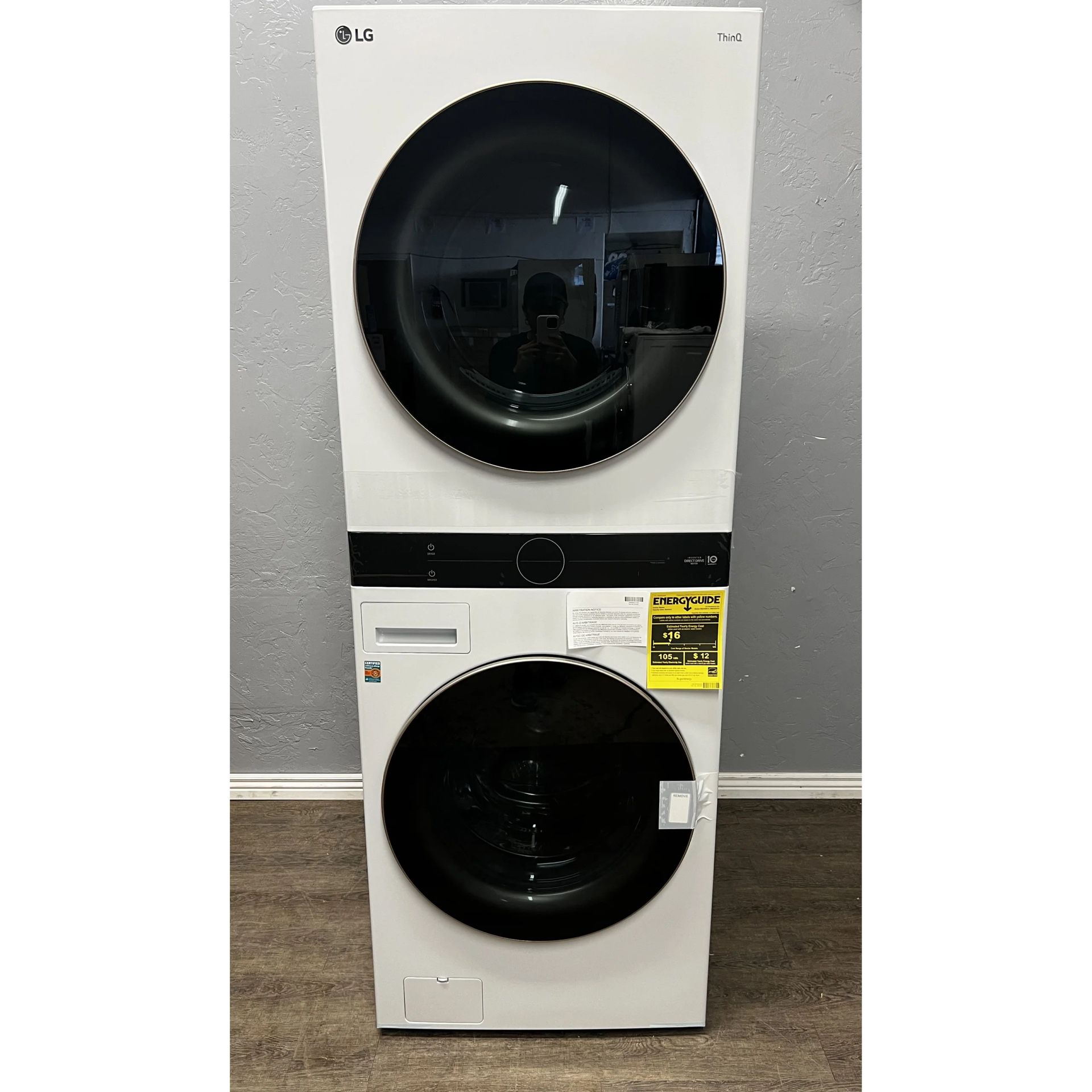 LG 4.5 Cu. Ft. Washer & 7.4 Electric Dryer Laundry Center WKEX200HWA