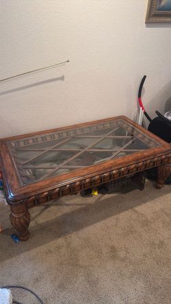 Glass coffee table - $80 OBO