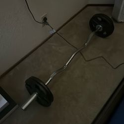 Bar With 40 Pounds Of Weights 