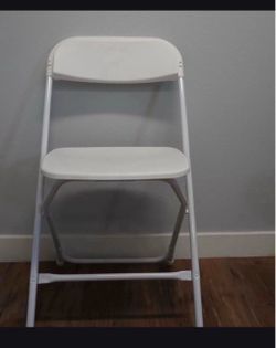 White Plastic Folding Chairs Sillas Plegables De Plastico y Mesas Tables and Chairs