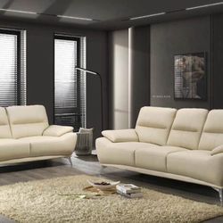 Fourth of July sale. Valencia cream colored sofa and loveseat set now $699. Easy finance option. Same-day delivery