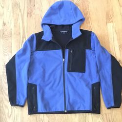Lands End kids blue fleece jacket