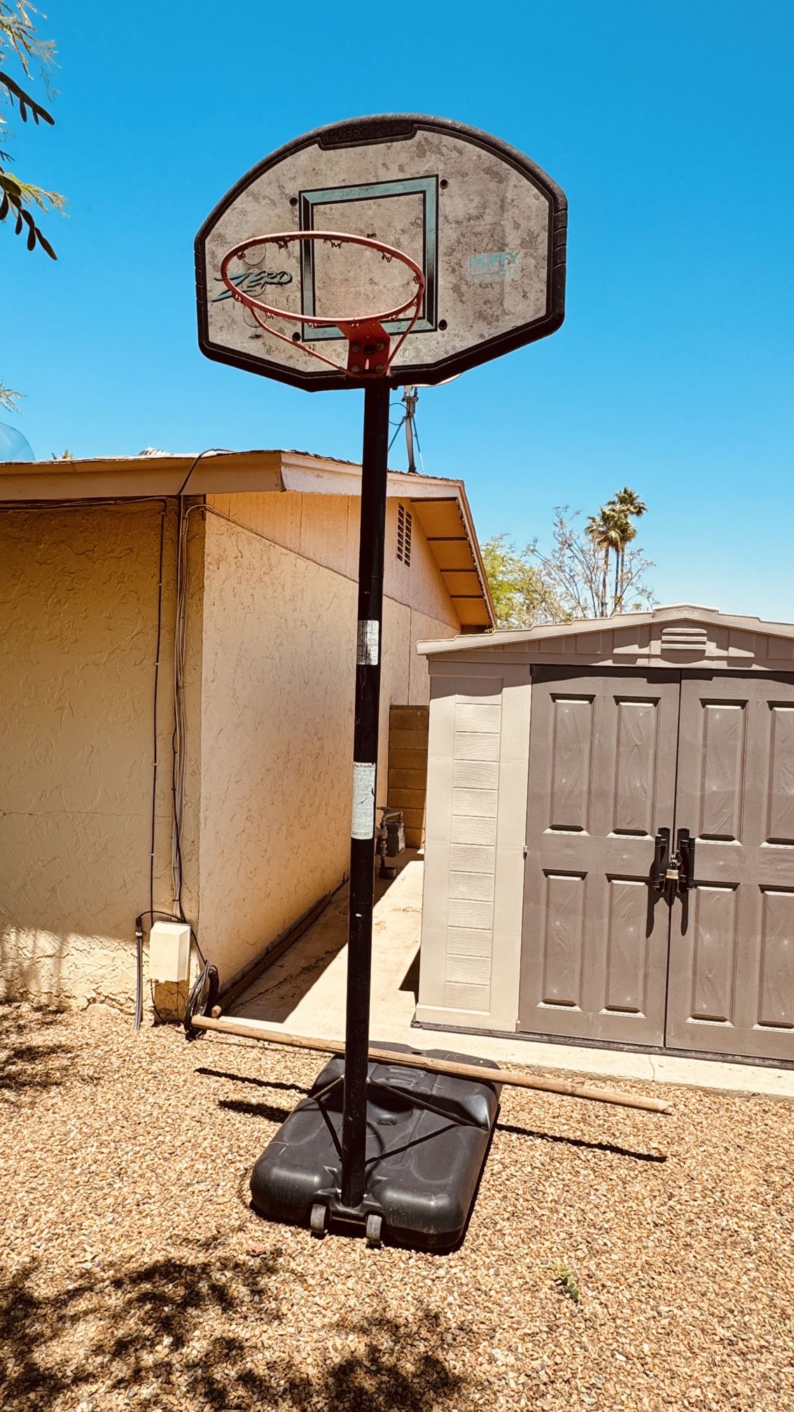 Basketball Hoop.  Movable On Rollers