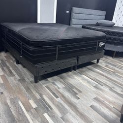 ✔️ Special King Pillow Top + Box Spring - All Size Available - Same Day Delivery 