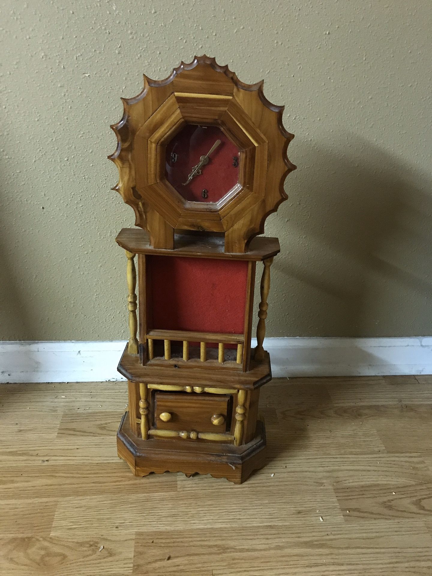 Handmade cedar clock