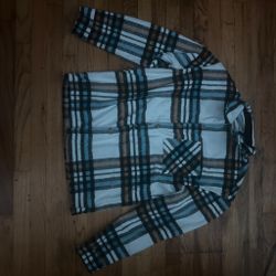 Plaid Flannel Button-Up Shirt