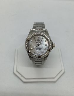 TAG HEUER AQUARACER DIAMOND WATCH, LUXURY JEWERLY NECKLACES RINGS CHAINS PURSES AND MORE