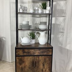 4 Tier Shelf With Drawer & Storage / Cabinet / Bookshelf / Bookcase / Display Rack