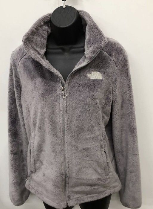 The North Face Women's Grey Lux Osita Full Zipper Fleece Jacket Size Small 