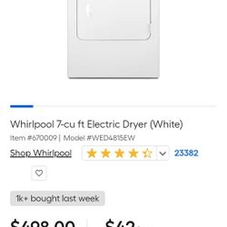 Whirlpool Washer and Dryer Set 