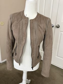 BNCI By Blanc Noir Women's Tan Faux Leather Motorcycle Jacket