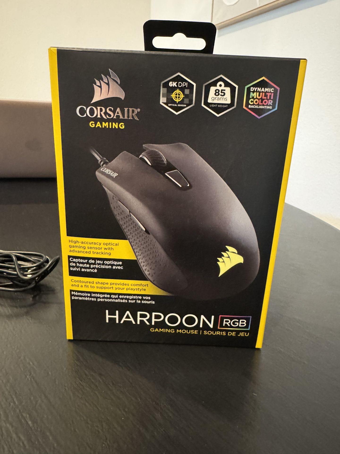 Corsair Harpoon RGB Wired Gaming Mouse - Like New, w/ Box