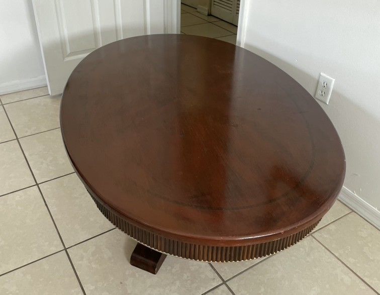 Wood coffee table