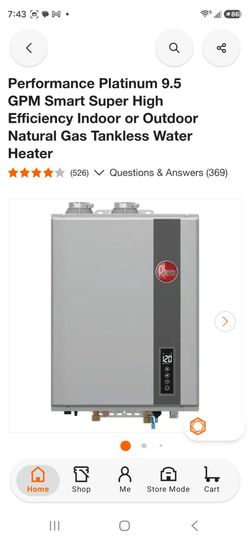 RHEEM TANKLESS Water Heater