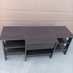 Black TV Stand Entertainment Center Media Console