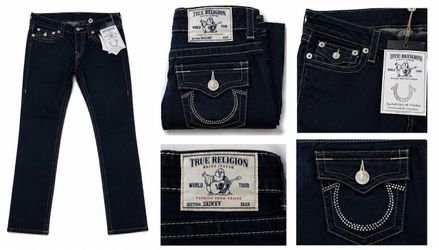 True Religion Skinny Jeans with Crystal Detail