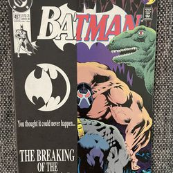 DC Comics Batman Knightfall 11 The Breaking of the Batman #497 July 1993 Comic Book with Front Overlay
