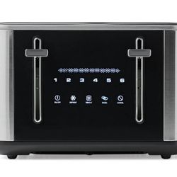 Farberware Touchscreen 4-Slice Toaster, Stainless Steel
and Black, New