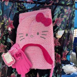 Hello Kitty Set Hat, 🧤🧣