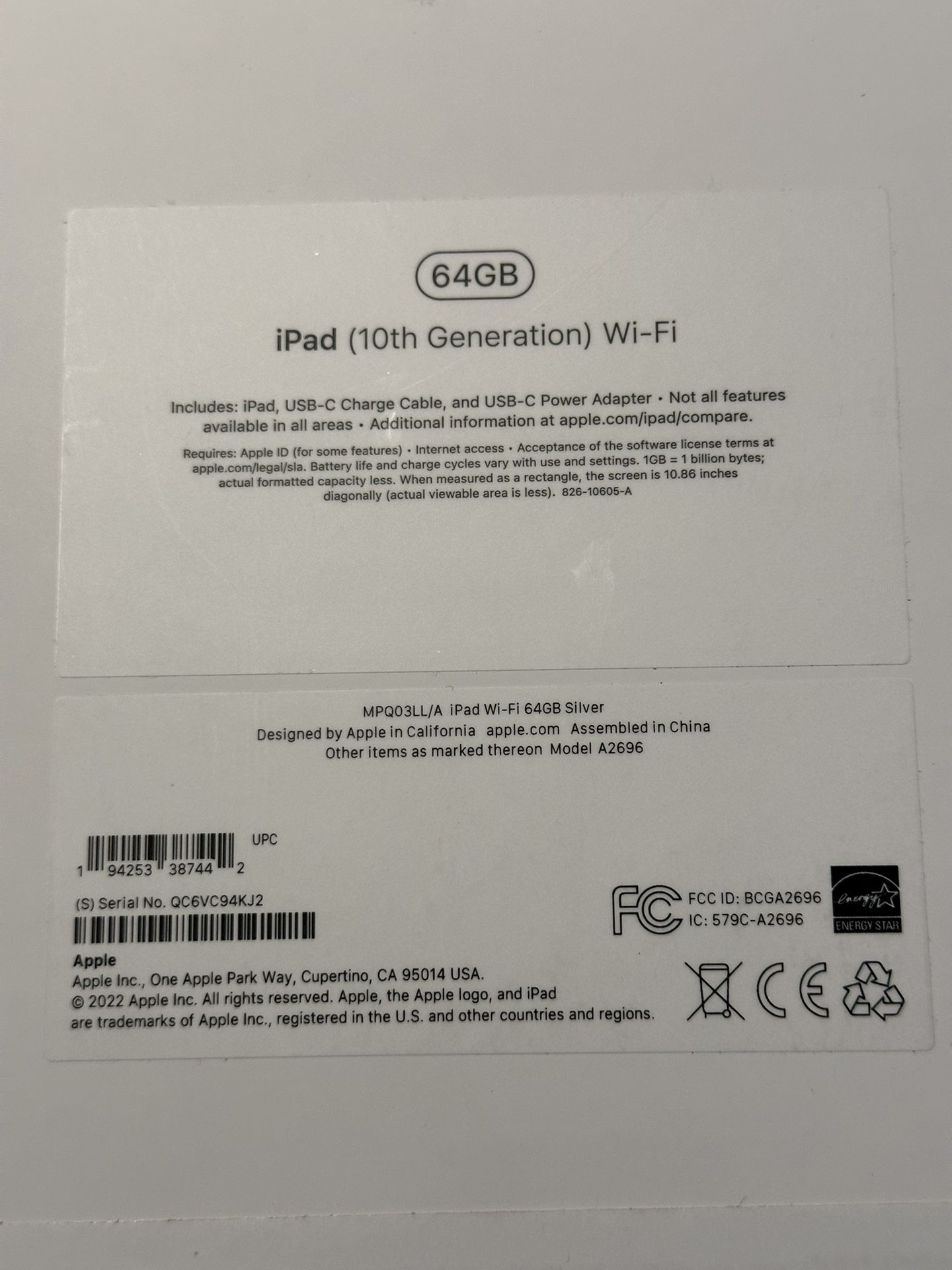 Apple iPad 11-inch Silver 64GB