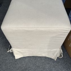 Threshold Cream Square Ottoman