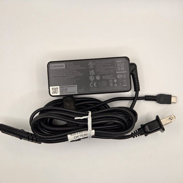 Original Lenovo 45W USB Type C AC Adapter ADLX45YDC2D, SA10R16865, 02DL119, 4X20M26252 