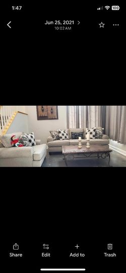 Sofa And Over Sized Love Seat.