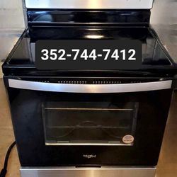 Whirlpool Glass Top Stainless Steel Stove