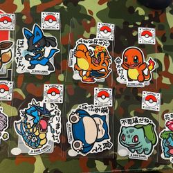 B Side Label Pokemon Stickers 