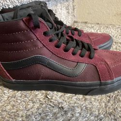 Maroon High Top Vans 