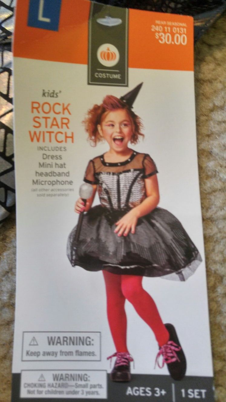 NEW Witch Halloween Costume Size L 10/12