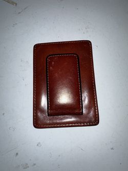 Bosca Leather Money Clip Wallet – Good Condition