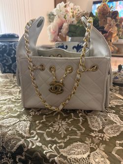 Chanel Quilted Caviar Leather Tote Bag