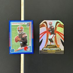 2025 Donruss Optic BLUE Hyper Shedeur Sanders Rookie Browns #203 A45