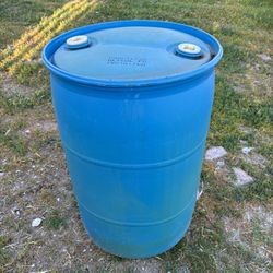 50 Gallon Blue Barrel