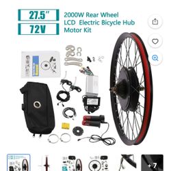 72V 2000W Rear Wheel Motor 2000W Electric Bike Kit with Mutifunction Display