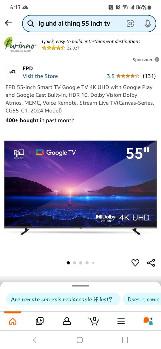 LG UHD 55in TV