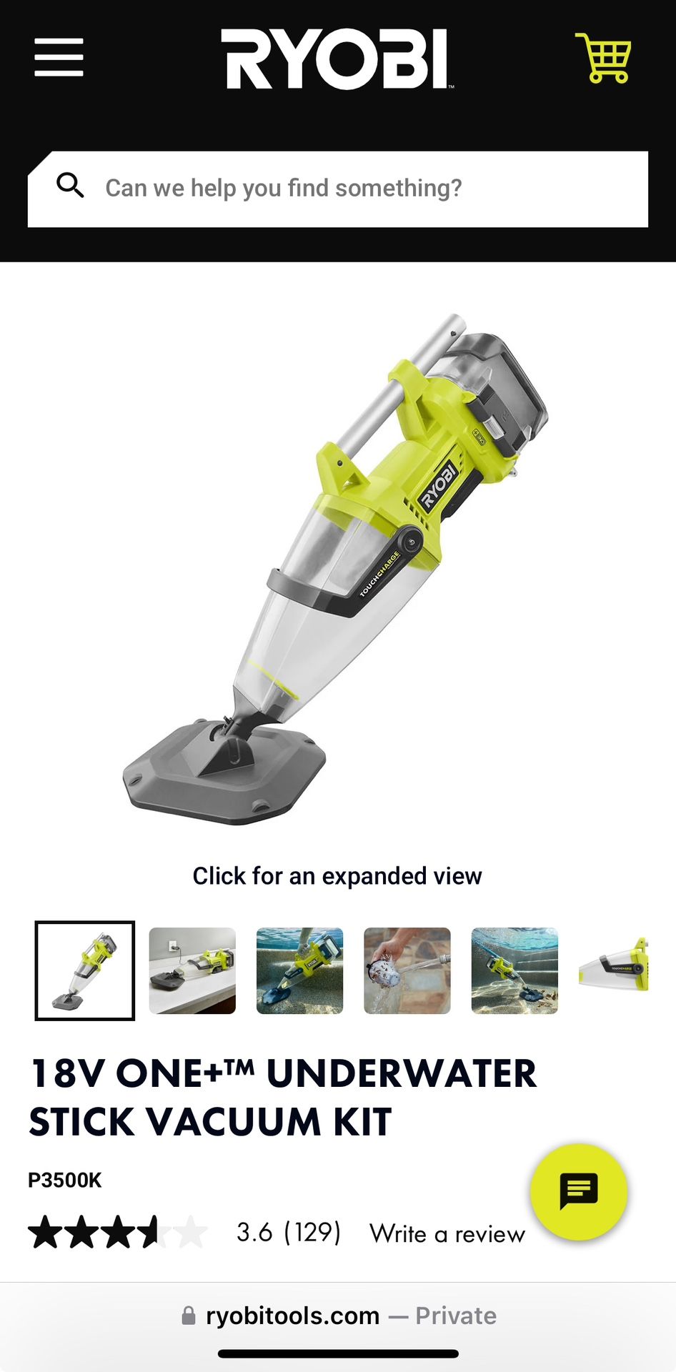 Ryobi Pool Vac