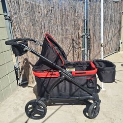 Wagon Stroller - Baby Trend, black and red
