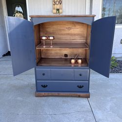 Blue bar cabinet/coffee cabinet