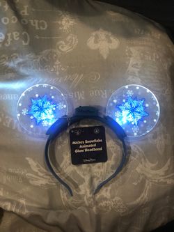 Mickey Snowflake animated ears