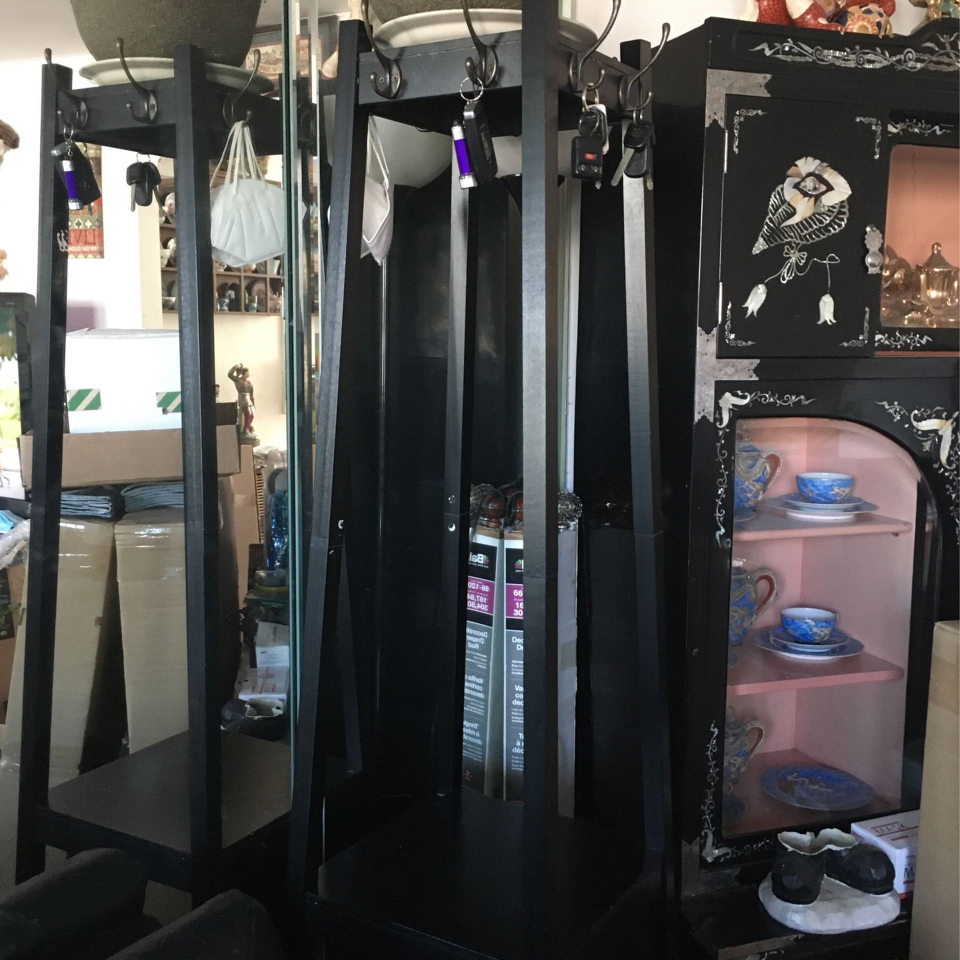 Black Coat Hanging And Shelves