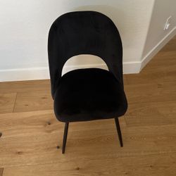 Black Velvet Chair 