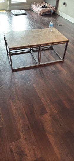 Coffee table and 2 end tables-stone top